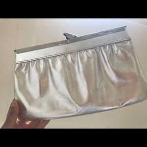 Silver vintage clutch